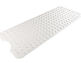 Extra Long浴槽マットOTHWAYバスルームBathmat withドレイン穴 39x16 inch ホワイト TPR-4099-White