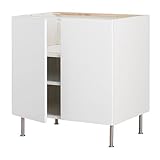 IKEA(イケア) FAKTUM アブストラクト ホワイト 60 cm 09832998 ベースキャビネット 棚板/ 扉2枚付、アブストラクト ホワイト