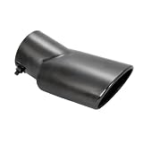 トヨタ ハイエース / /レジアスエース 200系 1/2/3/4/5/6型 適合 マフラーカッター 専用設計 取り付け簡単 外装 水抜き加工 ステンレス 鏡面仕上げ 排気 マフラー ドレスアップ パーツ カスタム品 (ブラック)