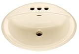 American Standard 0476.028.021 Aqualyn Self Rimming Countertop Sink with 4-Inch Centers and Tapered 