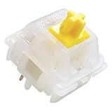 Gateron ミルキーイエロー プロスイッチ 潤滑済み SMD RGB LED KS-3 5ピンスイッチ MX メカニカルゲーム用キーボード(108個 イエロー)
