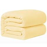 Hansleep 毛布 シングル 冬用 黄色 ブランケット 冷房対策 マイクロファイバー 柔らかく肌触り フランネル 洗える 静電防止 四季