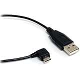 StarTech.com 91cm micro USB変換ケーブル マイクロUSB右向きL型ケーブル USB A端子 オス-USB micro-B端子 オス USB2.0対応 UUSBHAUB3RA