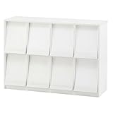 R・Fヤマカワ フラップシェルフ 4列2段 W1249×D390×H900mm RFFLPS-42 ホワイト