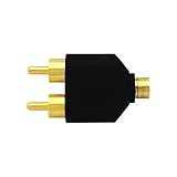 3Aカンパニー ステレオミニ (ジャック) -ステレオピン (プラグ) 変換プラグ φ3.5mm-RCA×2 オーディオ変換アダプタ AAD-35SST