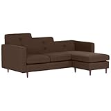 arne L字ソファ ソファー 2人掛け 3人掛け カウチソファ l字型 オットマン付き 日本製 完成品 STEP L字 ソフィア ダークブラウン