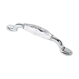 128 mmラインストーンクリスタル家具ドア引き出しHandshandle Puckering本棚キャビネットキッチン食器棚プルハンドルノブ、クリスタルクリア