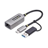 StarTech.com 有線LANアダプター／USB-C＆A／USB 3.0／各種OS／ギガビットイーサネット ネットワークアダプター C21GA-USB-ETHERNET