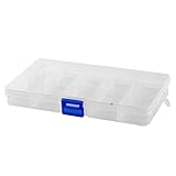 uxcell ストレージボックス 収納ケース 貯蔵容器 収納ボックス 15コンパートメント 1個入り