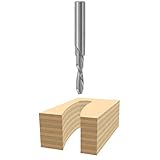 Bosch 85900M Solid Carbide 1/8-Inch x 1/2-Inch Down Spiral Double Flute 1/4-Inch Shank Router Bit [並