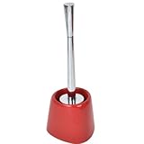 トイレボウルブラシwith ChromedホルダーShiny 4.92"L X 4.92"W X 14.17"H レッド 6618130 1