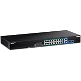 Trendnet TPE-TG182F v1.0R Unmanaged Gigabit Ethernet (10/100/1000) Black 1U Power over Ethernet (PoE)