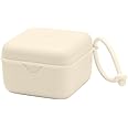 BIBS 4200216 Ivory Pacifier Box Holder Case [Genuine Japanese Product] Anti-Loss Disinfection Case Snack Case