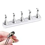 BaraRose ネイルチップスタンド マグネット ネイルチップ 台 練習台 磁石 ネイルチップ ネイルスタンド ネイル 台座 クリア (シルバー 1個)