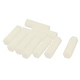 uxcell　ナイロン六角スペーサー　柱　メス-メスねじ　M4 x 25mm　オフホワイト　プラスチック　10個入り