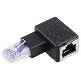 90度イーサネットLAN RJ45オスからメス右/左/上/下/Cat5/Cat5e / Cat6エクステンダーアダプター