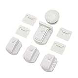 OUNONA 子供の安全のための磁気ベビーセーフティロックベビーキャビネットロック（ホワイト）