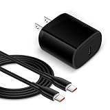 USB 充電器/Type-C ケーブル セット【20W・PD3.0急速対応・PSE認証済み ACアダプター 】1.83M/1本付き USB-C ケーブル USB 急速充電器 コンセント スマホ充電器 iPoto 軽量 海外対応 iPhone 15 Pro Max/iPad/Android その他USB-C機器対応 ブラック