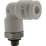 千代田通商:チヨダ ファイブSUSメイルエルボ 白 4mm・M5X0.8 FS4-M5MLW 型式:FS4-M5MLW