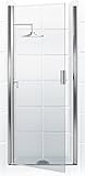 Paragonシリーズ36 x 65インチsemi-frameless連続ヒンジシャワークロムドア、クリアガラス 24 in. to 24.75 in. シルバー PQFR24.66B-C
