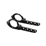 [レックマウント] リペアパーツ(補修パーツ) 両持ちナロー用アーム 4穴 31.8mm(左右1ペア)【Arm-4-hole-318】ダブルマウント/R+Narrow1 使用サイズ(4穴)(ブラック) (3穴より20mm長い)