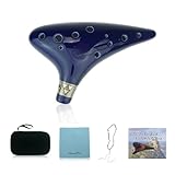 オカリナウィンド楽器ギフトアイデアから利用可能な任意のレベルのためにゼルダアルトCダークブルーの伝説から、12穴オカリナをオカリナウィンド