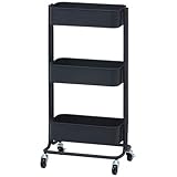 キッチンワゴン バスケット3段 14714 スリムタイプ