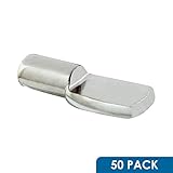 RokハードウェアHeavy Duty 1 / 4 "シェルフピン/ペグ、フラットスプーンスタイル、ニッケル – 50パック