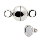 マグネット 留め具 ネックレス マグネットクラスプ ボール アクセサリー パーツ 1個売り ハンドメイド 製作 シルバー ゴールド 材料 金具 人気 定番 8mm シルバー