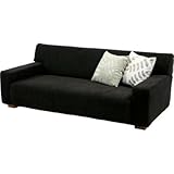 AZUMAYA ソファ 3人掛け ロファ 幅165cm ブラック YMS-807BK