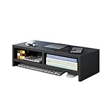 モニタースタンド、モニター台 卓上、パソコン台 卓上、ディスプレイ 台、pc台、モニター台 机上台、パソコン 台、 シンプルなデザイン、 PCスタンド、人間工学デザイン 、机上整理 (単層,ホワイト)