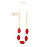 Fox and Finn 'Aubrey' Silicone Teething Necklace for Babies | Safety Knotted Silk Rope | Does Not Pu