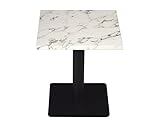 ABCインテリア ボックステーブル 50x60cm ホワイト 大理石風柄 ラウンジ スナック クラブ カラオケ 喫茶店 カフェ 接客 椅子 サロン 業務用 飲食店 営業用 店舗用 机
