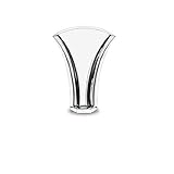 Baccarat GINKGO VASE バカラ　ギンコベース (M 高さ　24cm, クリア)