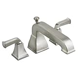 American Standard 2555.920.295 Town Square Deck-Mount Tub Filler with Metal Lever Handles, Satin Nic