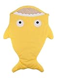 FUHAO おくるみ サメ 新生児 赤ちゃん ベビー 0-3歳 かわいい 綿 オーガニック コットン 7色 出産祝い (イエロー) 0