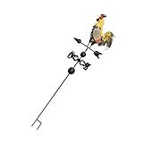 KESOTO 金属鉄　鶏天気ヴェーン　風向き　スタイル　品質　耐久性　　ペイントコック風ベーン　方向　51 インチ