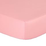 Coral Fitted Crib Sheet - Solid Color 100% Cotton Sateen by The Peanut Shell