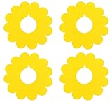 アロアーラ(aloala) エリザベスカラー 犬 猫 子猫 小型犬 軽い ソフト 軽量 フェルト 布 (4枚 イエロー XS)