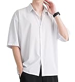 [COMOOS] メンズ シャツ 夏服 半袖 ポケット 無地 カジュアル シャツ 吸汗速乾 大きいサイズ オックスフォード シャツ メンズ 夏服