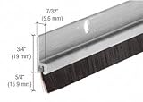 アルミニウム陽極酸化とナイロンドア5 / 8 " Bristle Weatherstrip – 72 in long