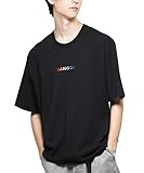 [カンゴール] 別注 ロゴ刺繍 半袖 オーバーサイズ Tシャツ カットソー S ブラックb