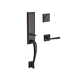 Baldwin DCDELXFEDLTSR112 Reserve Double Cylinder Handleset Del Mar x Federal with Traditional Square
