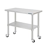 【 ジャパンスマイル 】作業台 調理台 ステンレス作業台 日本製造 業務用 ステンレス 作業台 キャスター付き 調理台 W900mm×H800×D450mm ステンレス調理台 業務用キッチン 調理作業台 厨房作業台 作業テーブル 業務用作業台 業務用ステンレス作業台 キッチン作業台 kot2ca-9045 (W900mm×H800×D450mm)