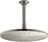 KOHLER K-13689-BN 10-Inch Contemporary Round Rain Showerhead, Vibrant Brushed Nickel by Kohler [並行輸入