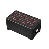 Ketomi usb ハブ usb充電ステーション 30 ポート 150W 出力 過電圧および温度監視 学校やその他のオフィス スペースに適した ABS プラスチック ハウジング (30個の充電ポート)