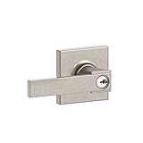 Schlage f51 a NBK 619 ColコリンズトリムNorthbrookキー付きエントリーレバー、サテンニッケル