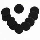 交換用イヤーパッド 10個セット 40mm ヘッドホン 汎用 イヤークッション ヘッドフォン パッド 適用音漏れ防止 耐久性 軽量 耳パッドカバー ブラック (直径40 mm)