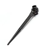 Lucksender Black 19/22mm Scaffold Podger Ratchet Spanner Site Ratcheting Socket Wrench [並行輸入品]