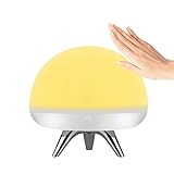 ナイトライト 授乳 ベッドサイドランプ 呼吸ランプ 7色変換 USB充電 応急ライト センサー...